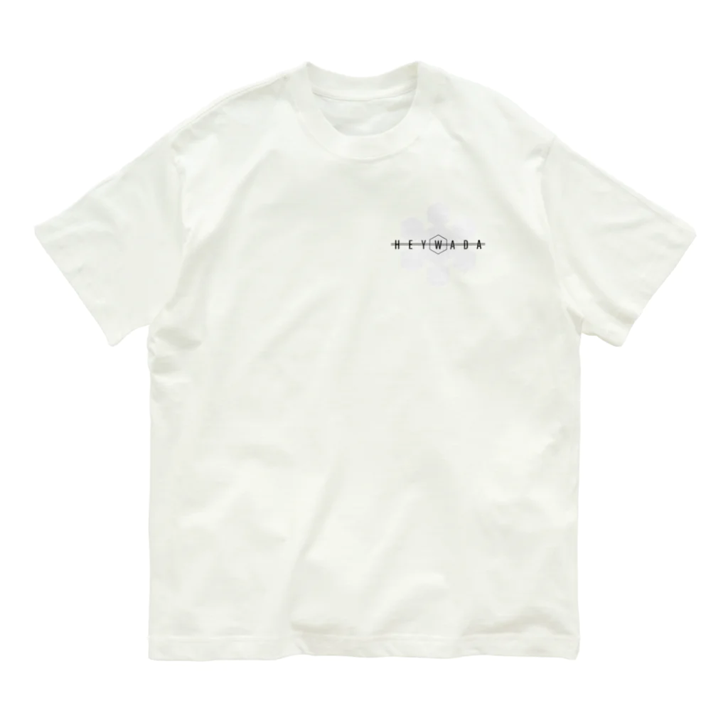 HEYWADA SHOPのHEYWADA SNOW  LOGO ONE POINT オーガニックコットンTシャツ