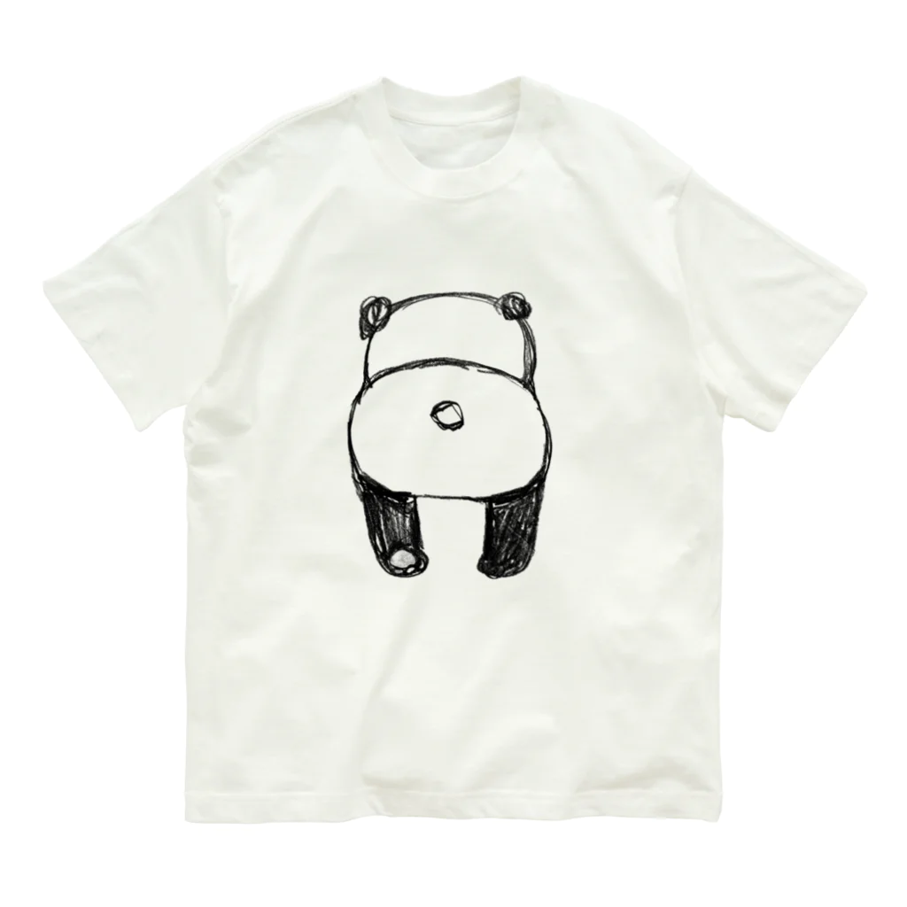 mocoのパンダのしっぽは白ですよ Organic Cotton T-Shirt