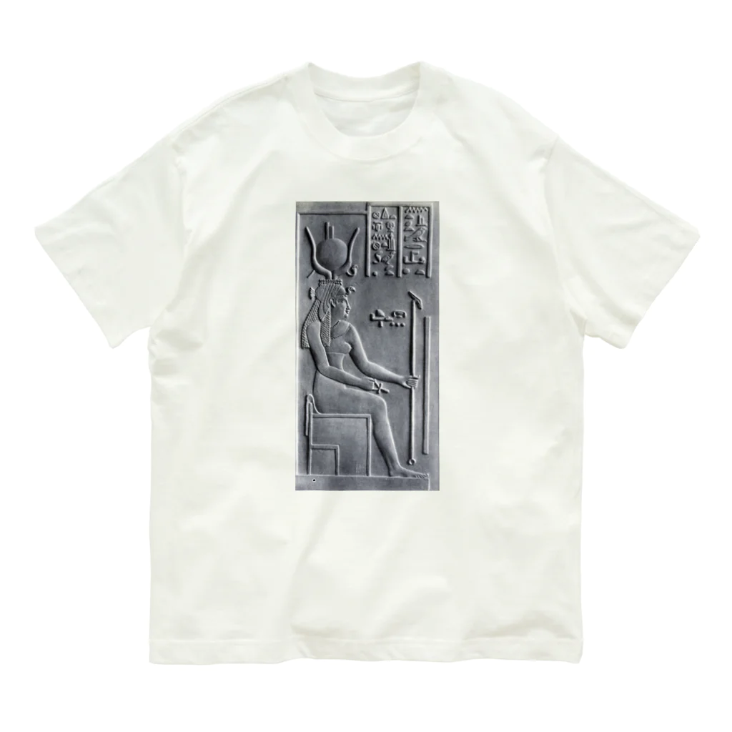 PALA's SHOP　cool、シュール、古風、和風、のイシスとしてのクレオパトラのレリーフ 無名 1890-1895年頃 オーガニックコットンTシャツ