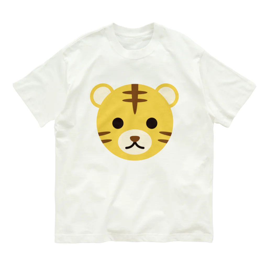 フォーヴァの干支丸-寅-animal up-アニマルアップ- Organic Cotton T-Shirt