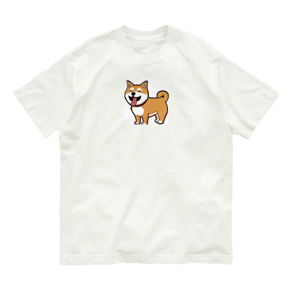 Shibainuteikokuのコミック柴犬 オーガニックコットンTシャツ