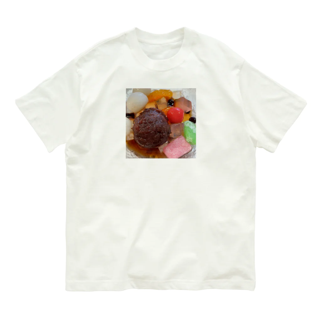 あゆのしおやきの白玉あんみつ Organic Cotton T-Shirt