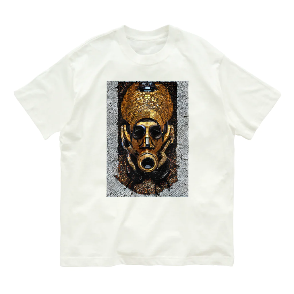 D-MALIBUのガスマスクをする古代ファラオのモザイクアート Organic Cotton T-Shirt