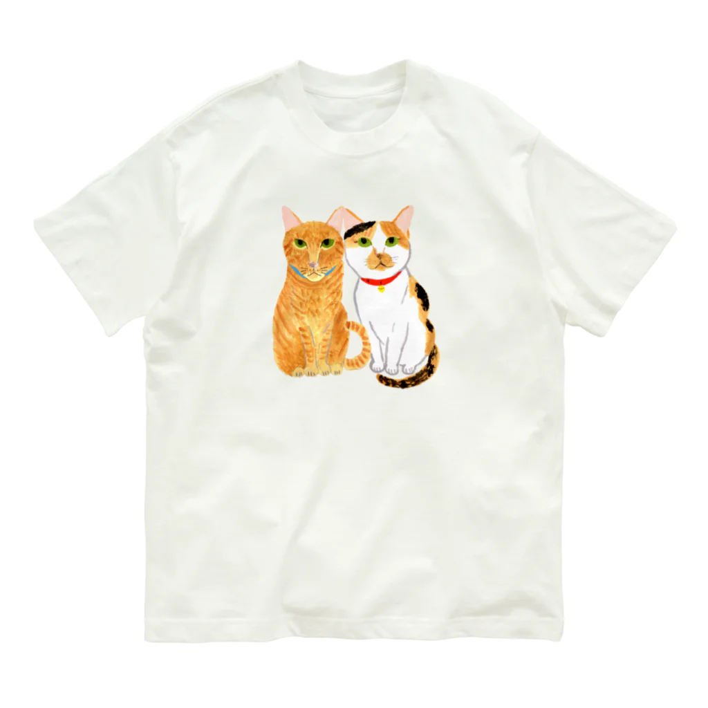 gogocats-shopの仲良し猫ちゃん2 オーガニックコットンTシャツ
