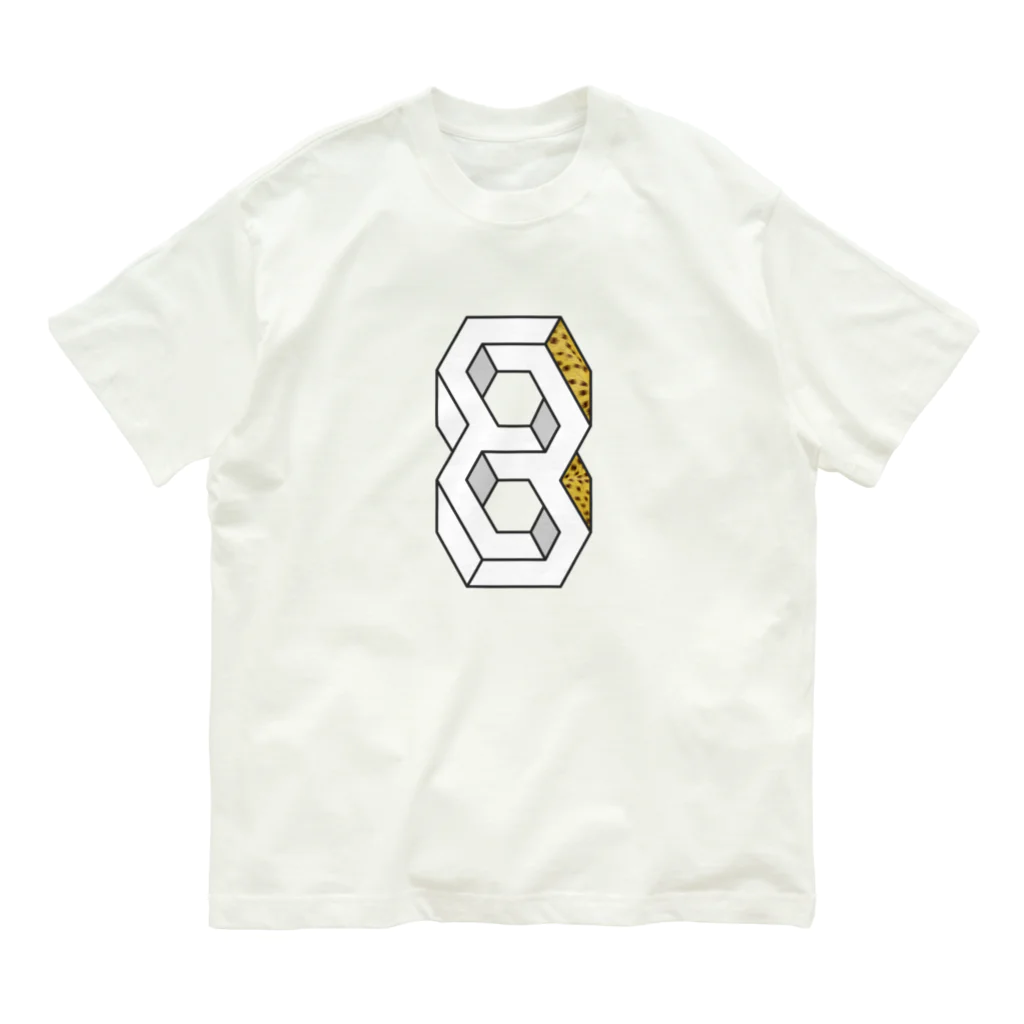 D-MALIBUの幾何学的錯視デザインにアニマル柄を添えて Organic Cotton T-Shirt
