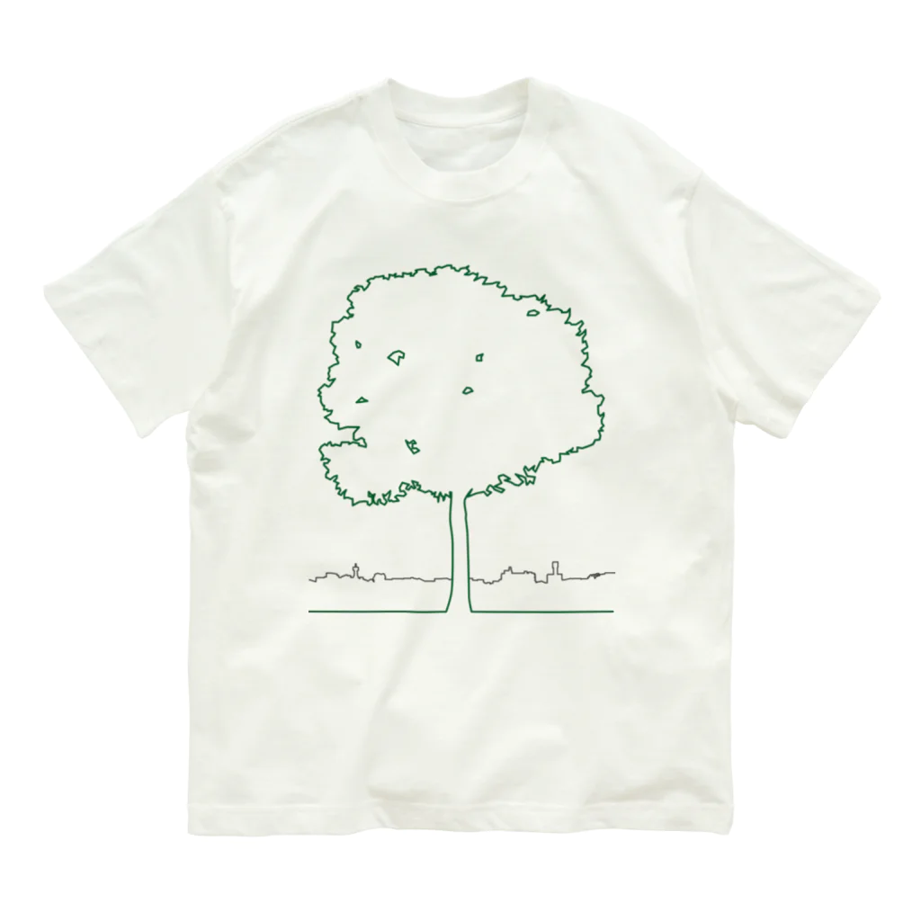 けやきのみらいの線デザイン（大） Organic Cotton T-Shirt