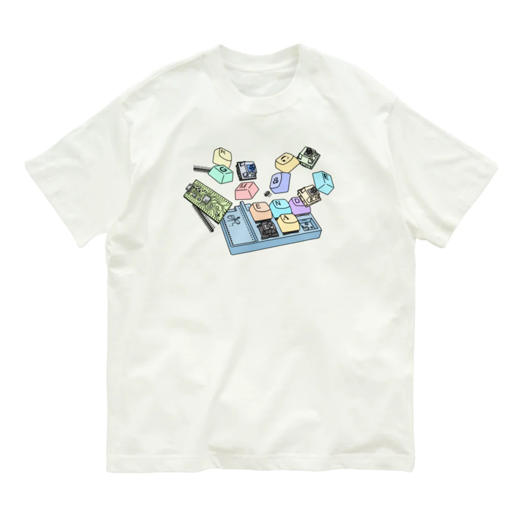 ataruno artの自作キーボードのエンドゲームを目指して(カラー) Organic Cotton T-Shirt