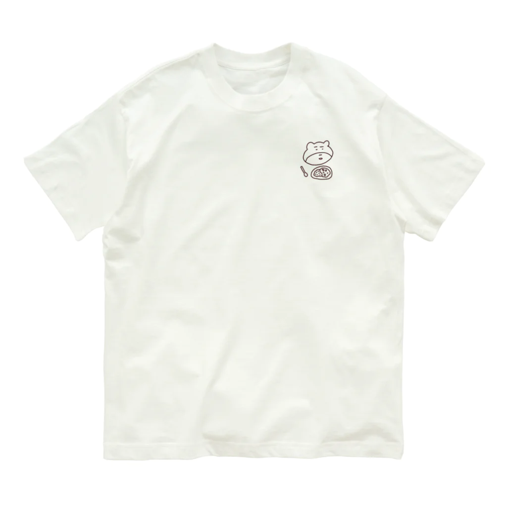 クマターンのクマタカレー ブラウン Organic Cotton T-Shirt
