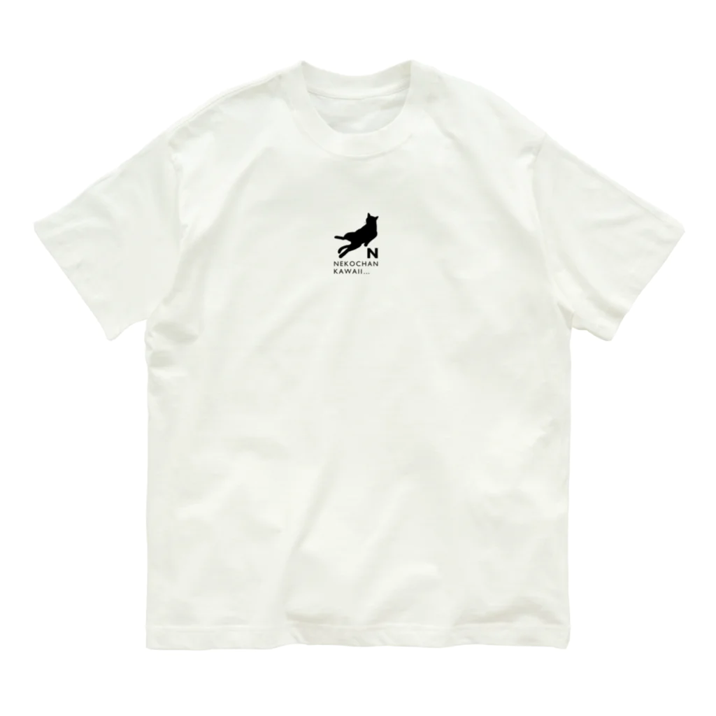 CHICHIZŌのNEKOCHAN KAWAII…(黒) Organic Cotton T-Shirt