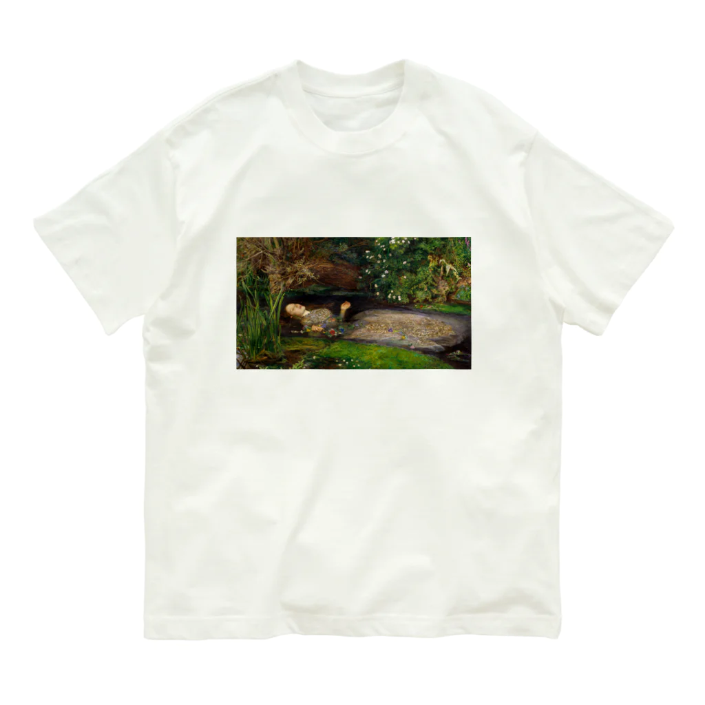 アートTシャツ 名画グッズのジョン・エヴァレット・ミレー 『オフィーリア』 Organic Cotton T-Shirt