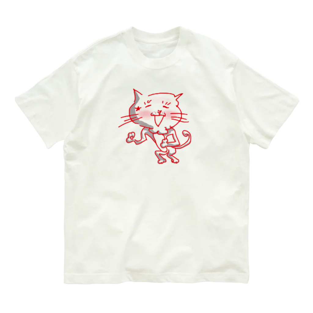 のびたび【のんびり旅するように生きる】公式ショップのケツアゴネコ Organic Cotton T-Shirt