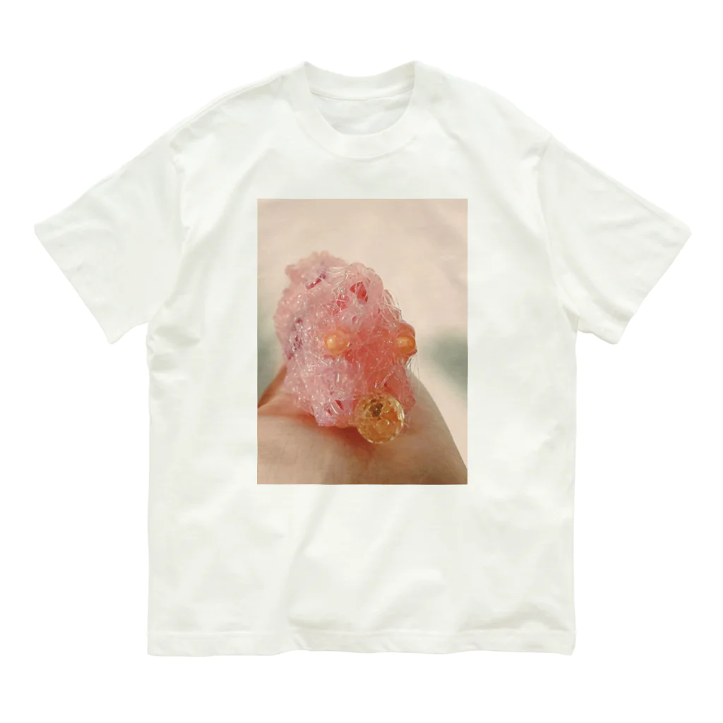 egg Artworks & the cocaine's pixの『pink worm.』 オーガニックコットンTシャツ