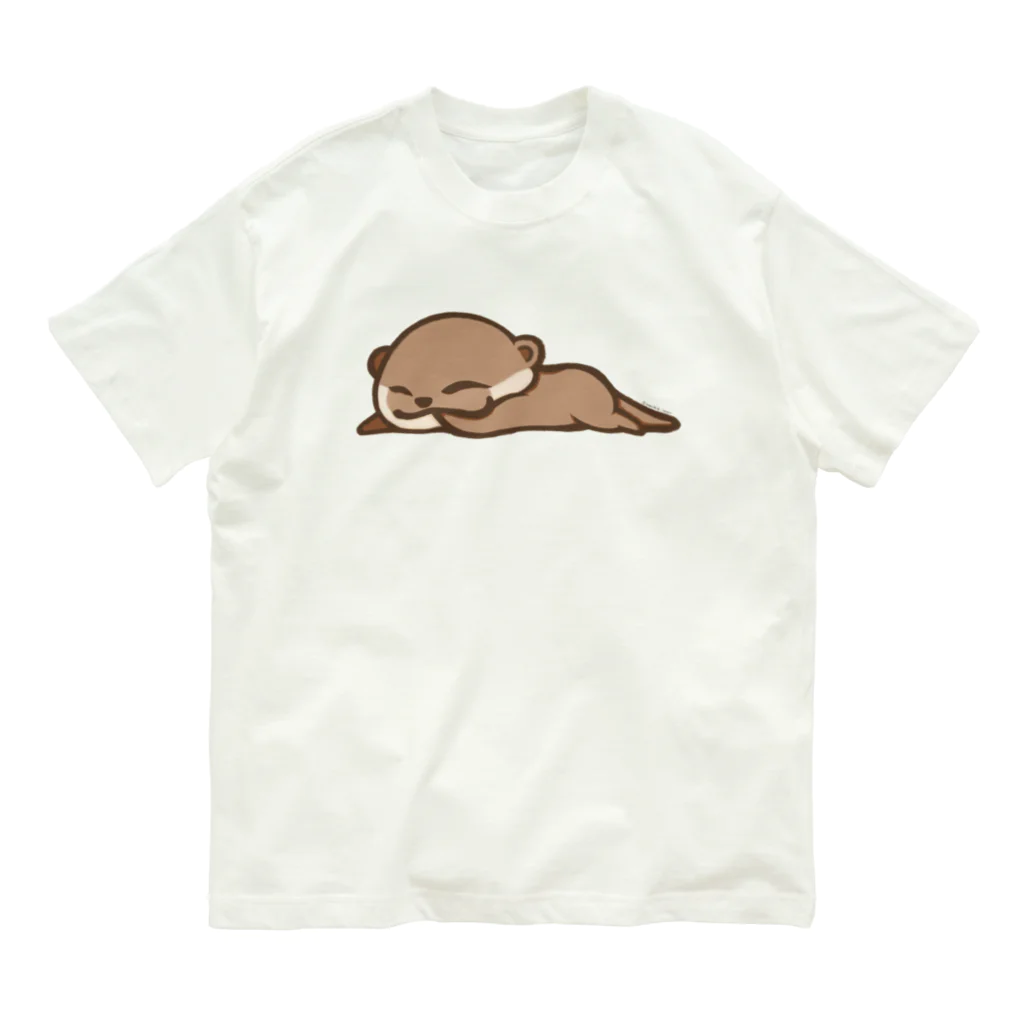 綾錦工房 りこりすのおしゃぶりカワウソ オーガニックコットンTシャツ