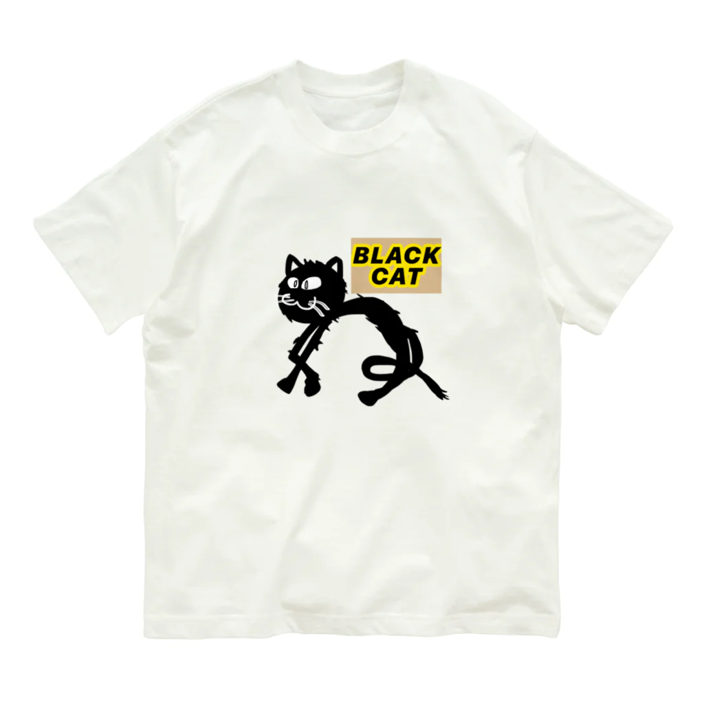 SEVEN-5-Ｇの BLACK  CAT オーガニックコットンTシャツ