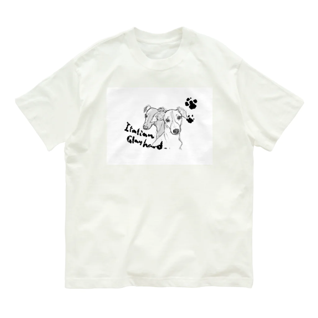 イタグレ／ビーグルshopのイタグレ（犬） オーガニックコットンTシャツ