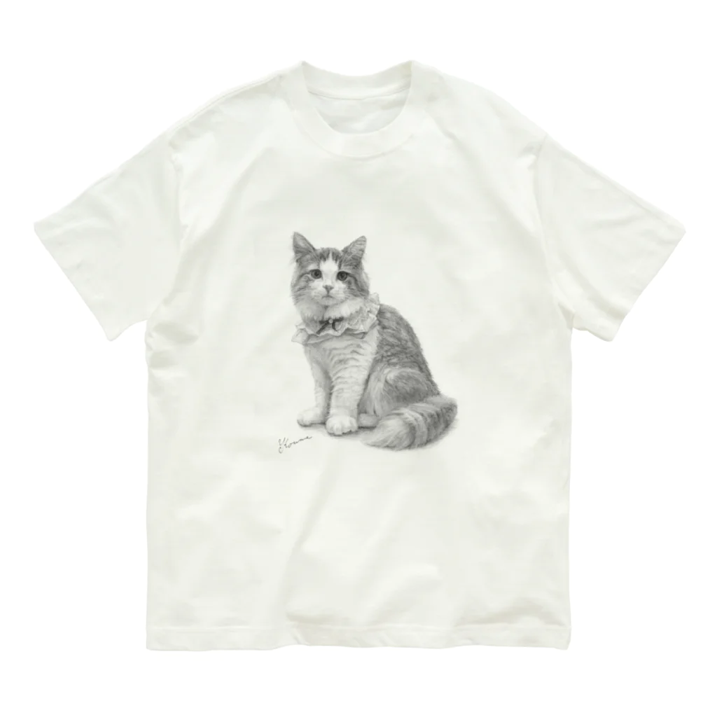 こうめ屋のbelleちゃん　ラガマフィン　長毛猫さん Organic Cotton T-Shirt