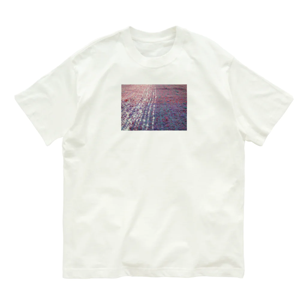 お花やさんの織物　ピンク・紫・青緑 Organic Cotton T-Shirt