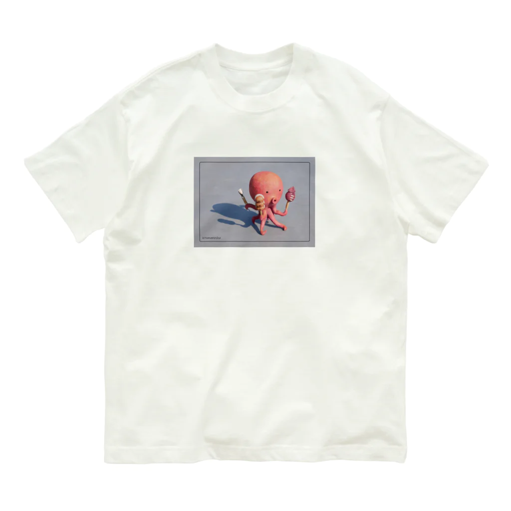 kitomameshaのタコさん Organic Cotton T-Shirt