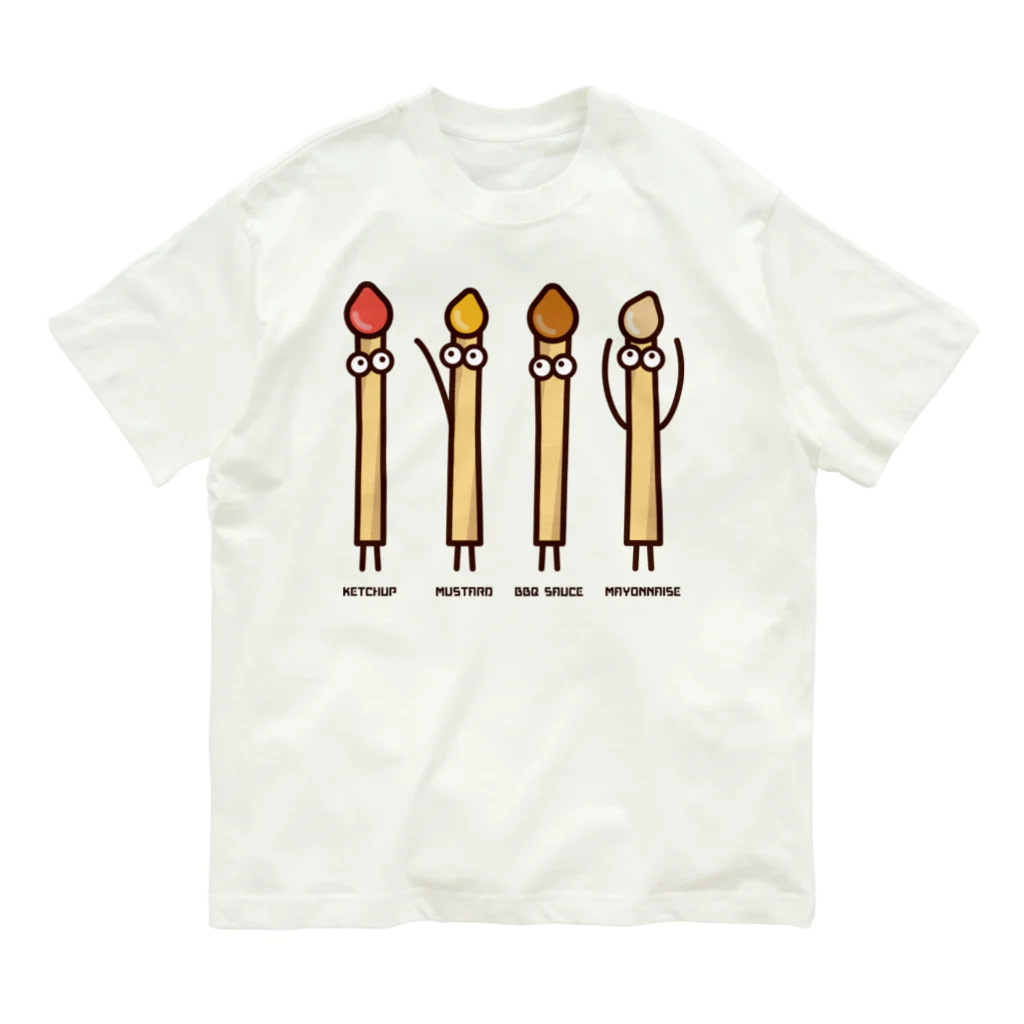 高堂玲/イラストの方のフライドポテト4兄弟 Organic Cotton T-Shirt