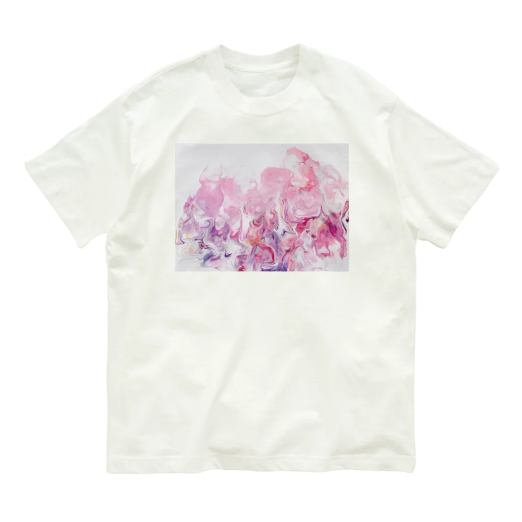 soranone〜宇宙の音〜の蓮の花② オーガニックコットンTシャツ
