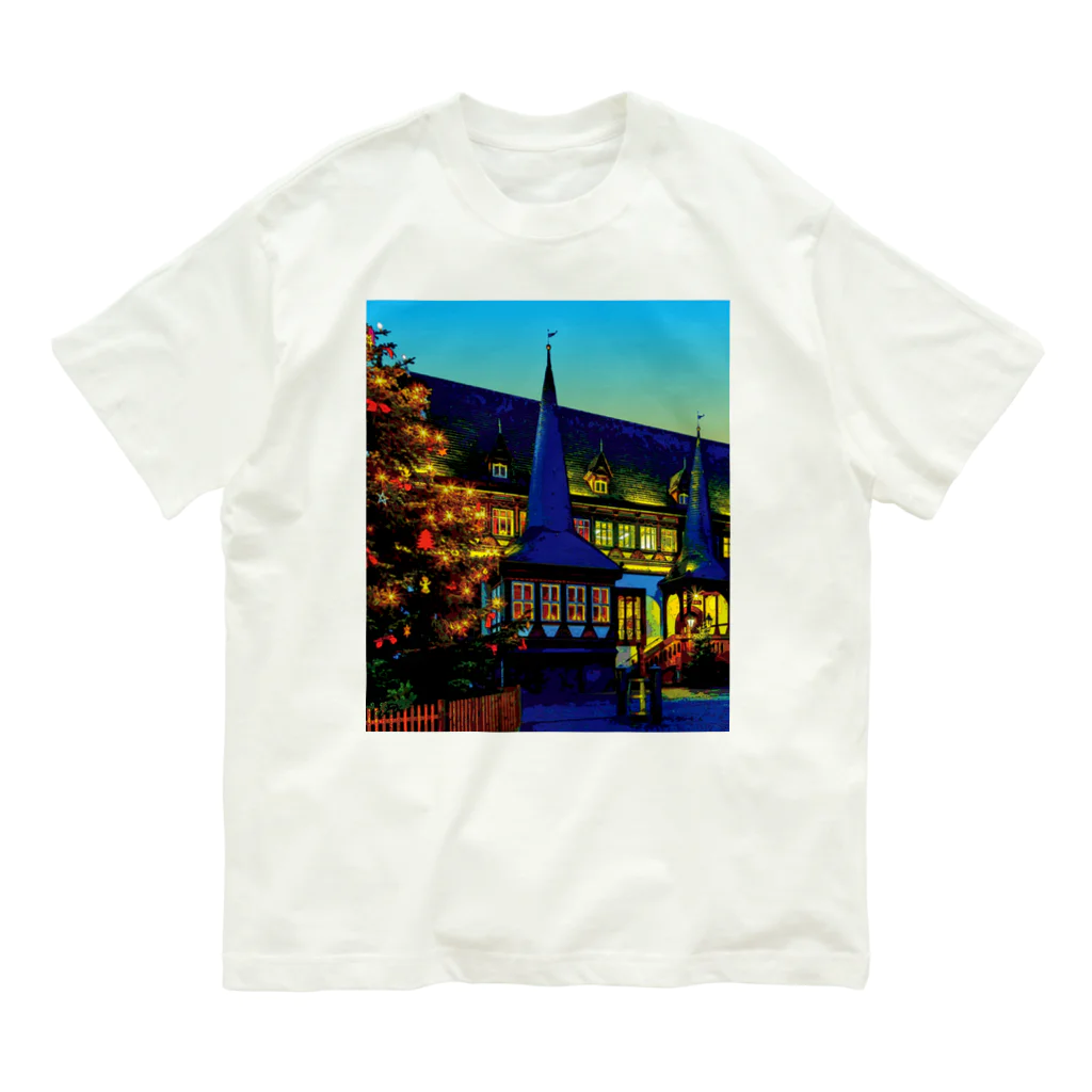 GALLERY misutawoのドイツ 夕暮れのアインベック旧市庁舎 オーガニックコットンTシャツ