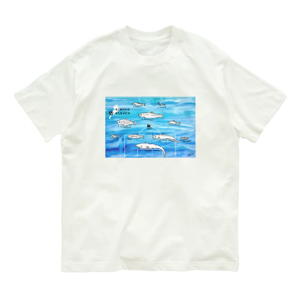 by みなもとそらの琵琶湖イレブン オーガニックコットンTシャツ