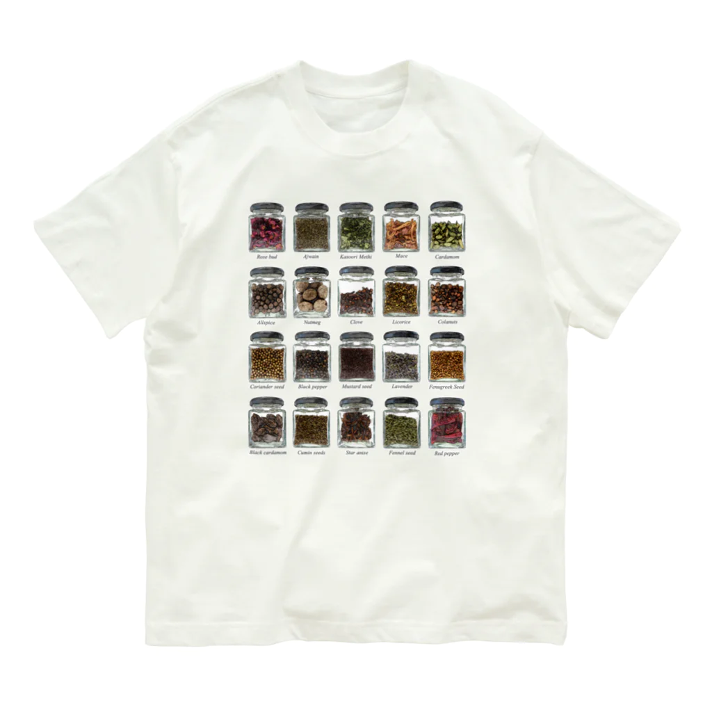 黒澤あおいの食べ物-スパイス- Organic Cotton T-Shirt