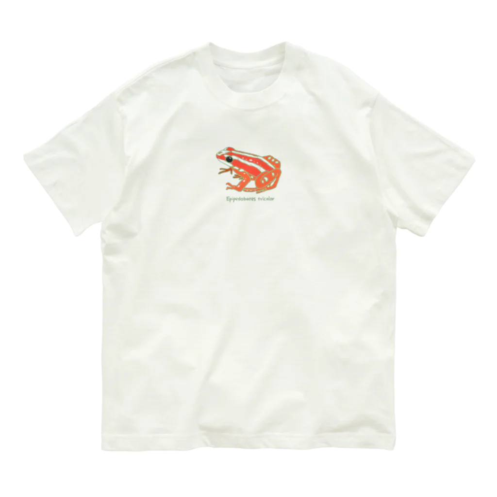 LEOLEOのミイロヤドクガエル オーガニックコットンTシャツ