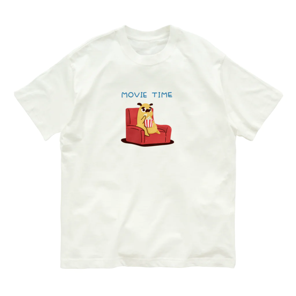 パグ日和のMOVIE PUG オーガニックコットンTシャツ