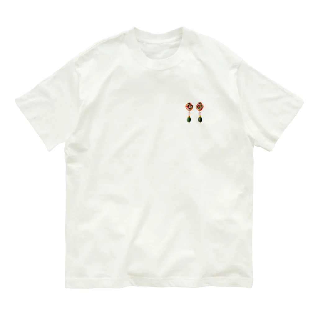 pipiluの隠れ家のpipiluの刺繍アクセサリーo.hana① Organic Cotton T-Shirt