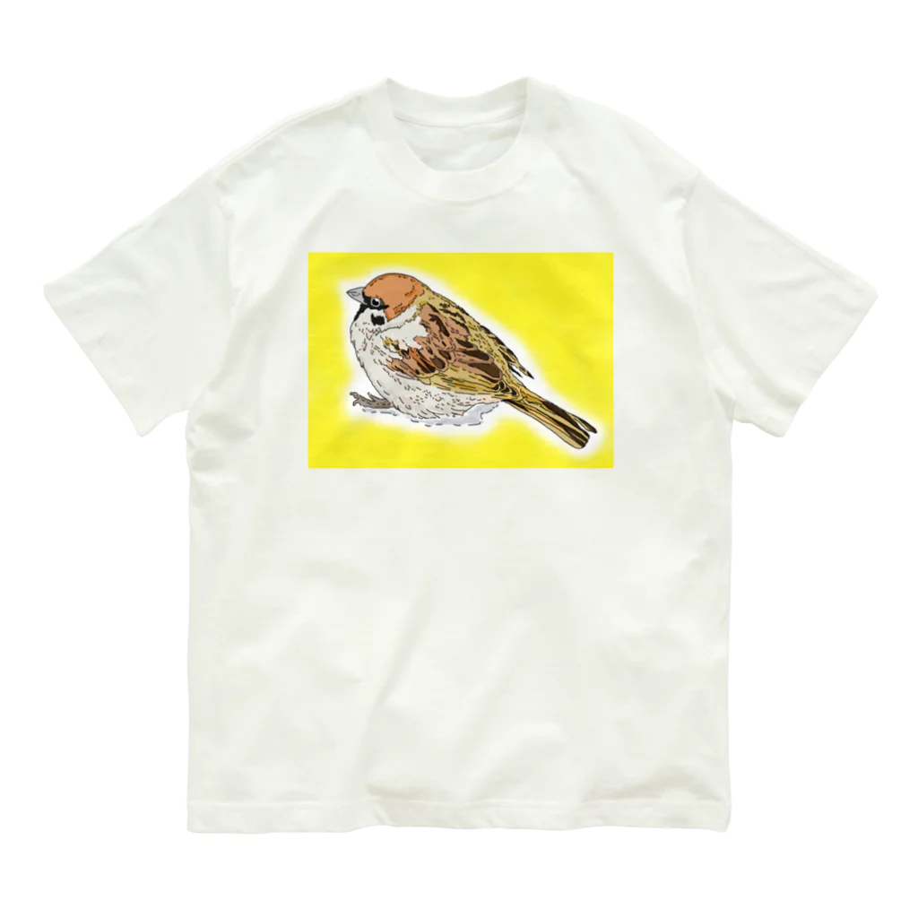 niwatsukinoのスズメ（クリクリお目目） Organic Cotton T-Shirt