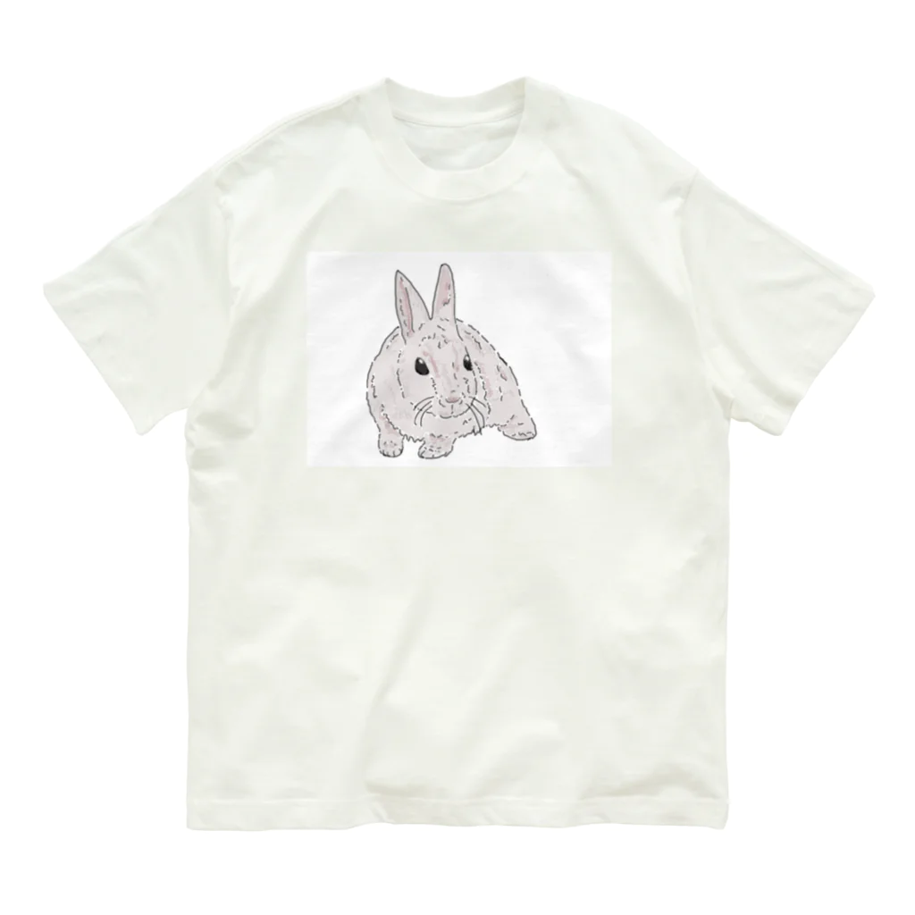 niwatsukinoのうさぎのウサ丸 オーガニックコットンTシャツ