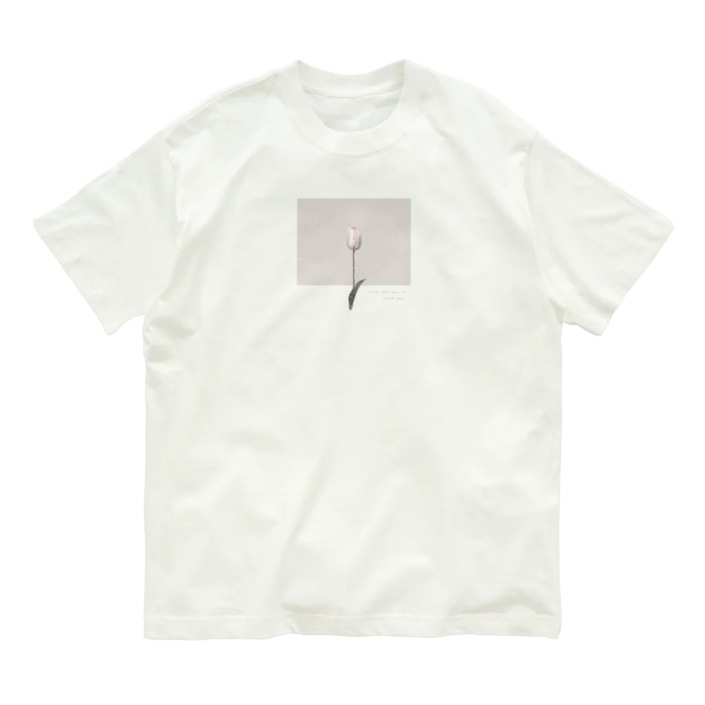 rilybiiのantique peach milk tea × logo message Organic Cotton T-Shirt