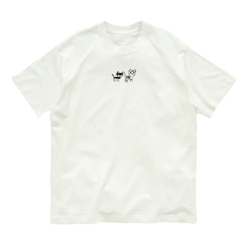 Lamu&Hukuのラム君とフクちゃん オーガニックコットンTシャツ