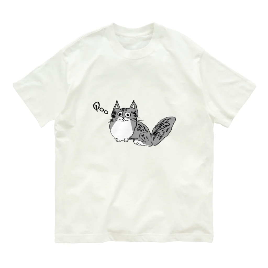 ikimonodaisukishyonenのでか猫Qoo Organic Cotton T-Shirt