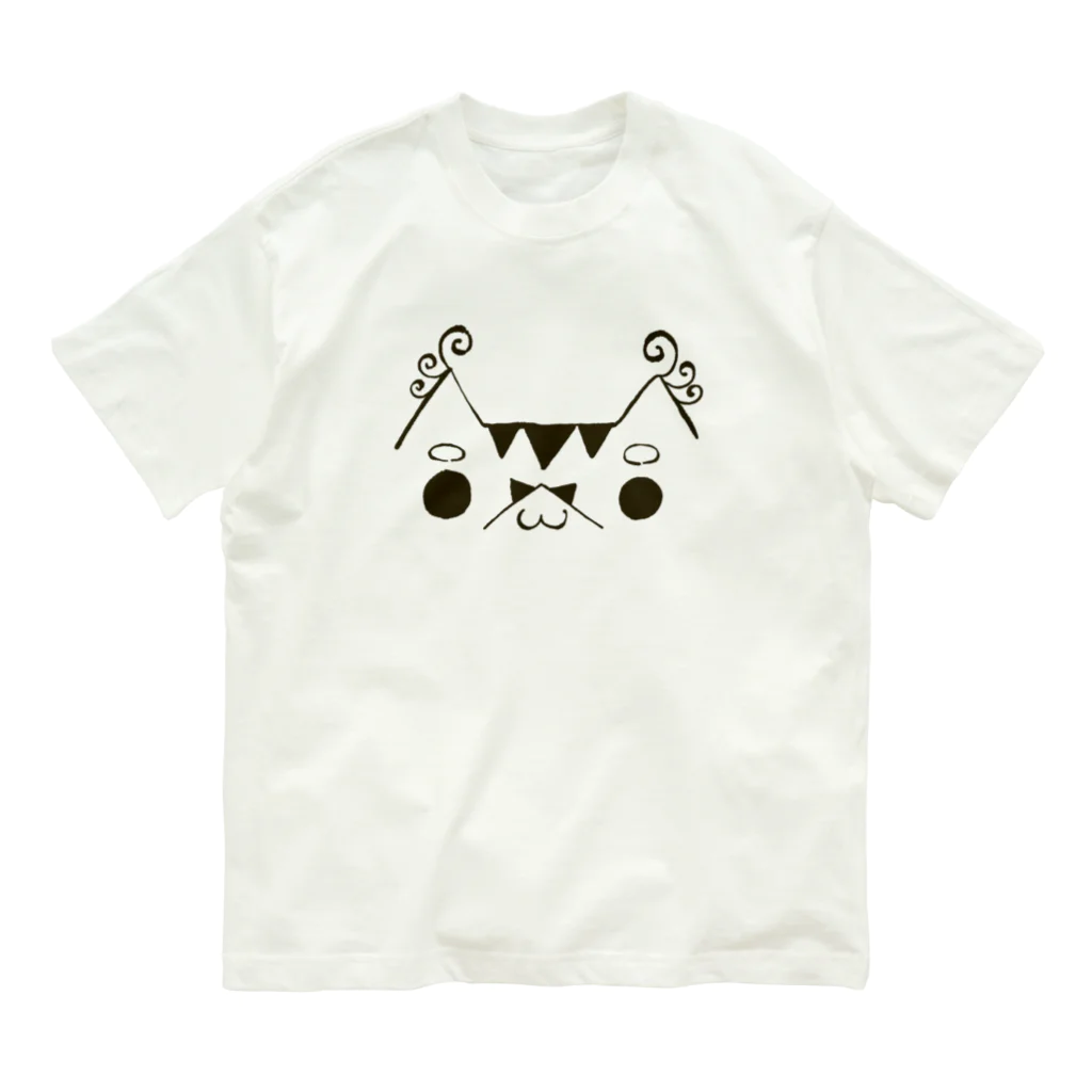 麟童ましゅ🐈🌟🎨Vcreatorの顔文字おちちょ オーガニックコットンTシャツ