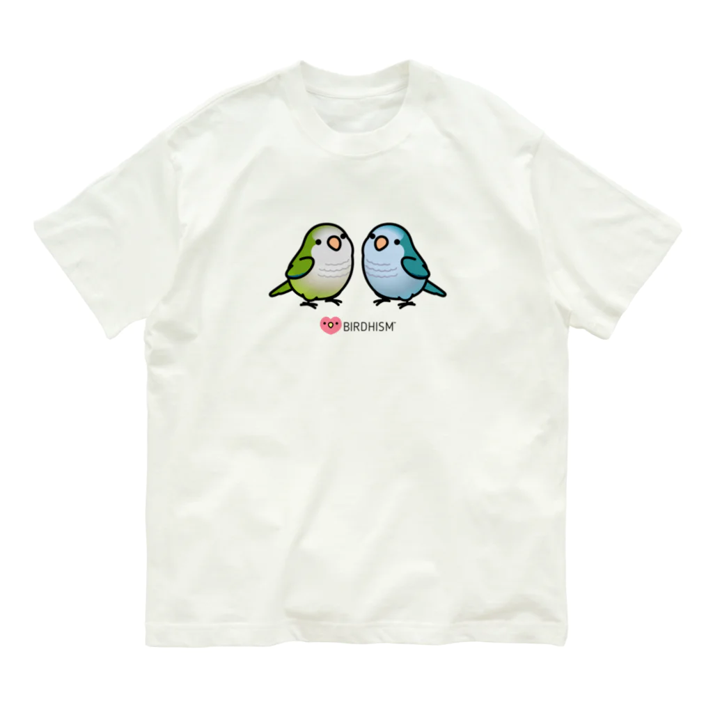 Cody the LovebirdのChubby Bird 仲良しオキナインコ Organic Cotton T-Shirt