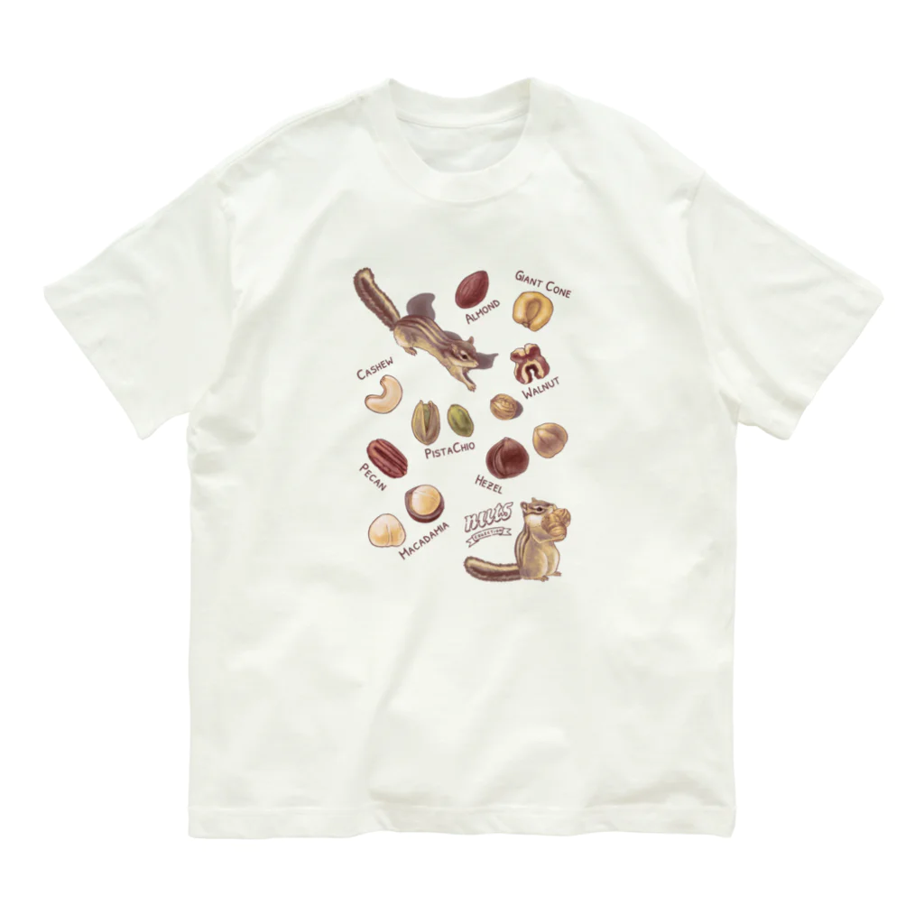 huroshikiのNUTS collection ナッツコレクション オーガニックコットンTシャツ