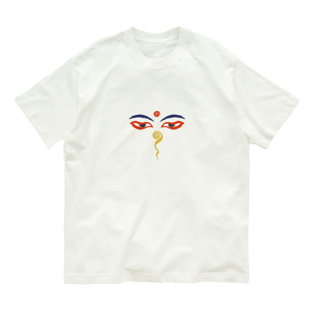 IZANAMI by Akane YabushitaのWisdom Eyes（ブッダの瞳） オーガニックコットンTシャツ