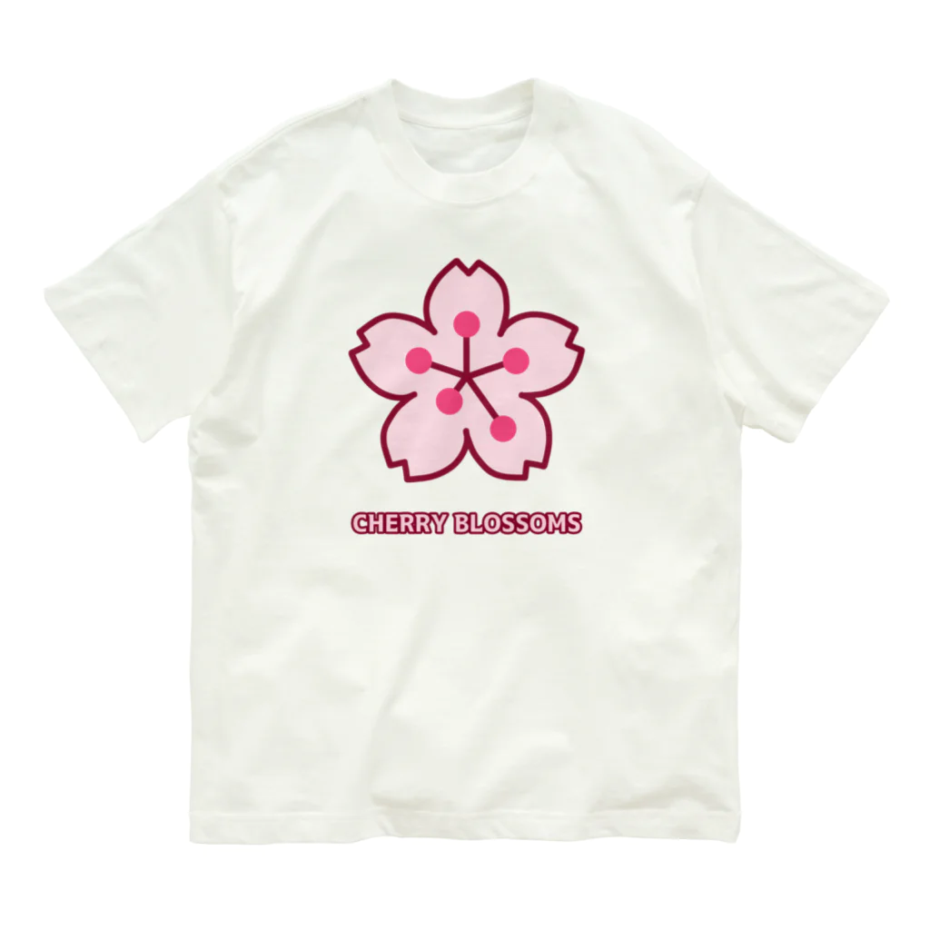 4_seasonのCHERRY BLOSSOMS オーガニックコットンTシャツ