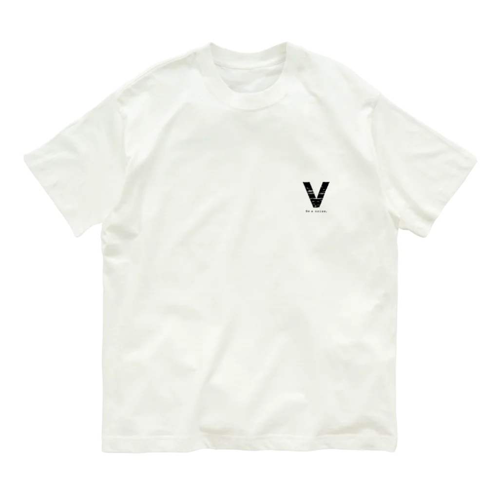 noisie_jpの【V】イニシャル × Be a noise. Organic Cotton T-Shirt