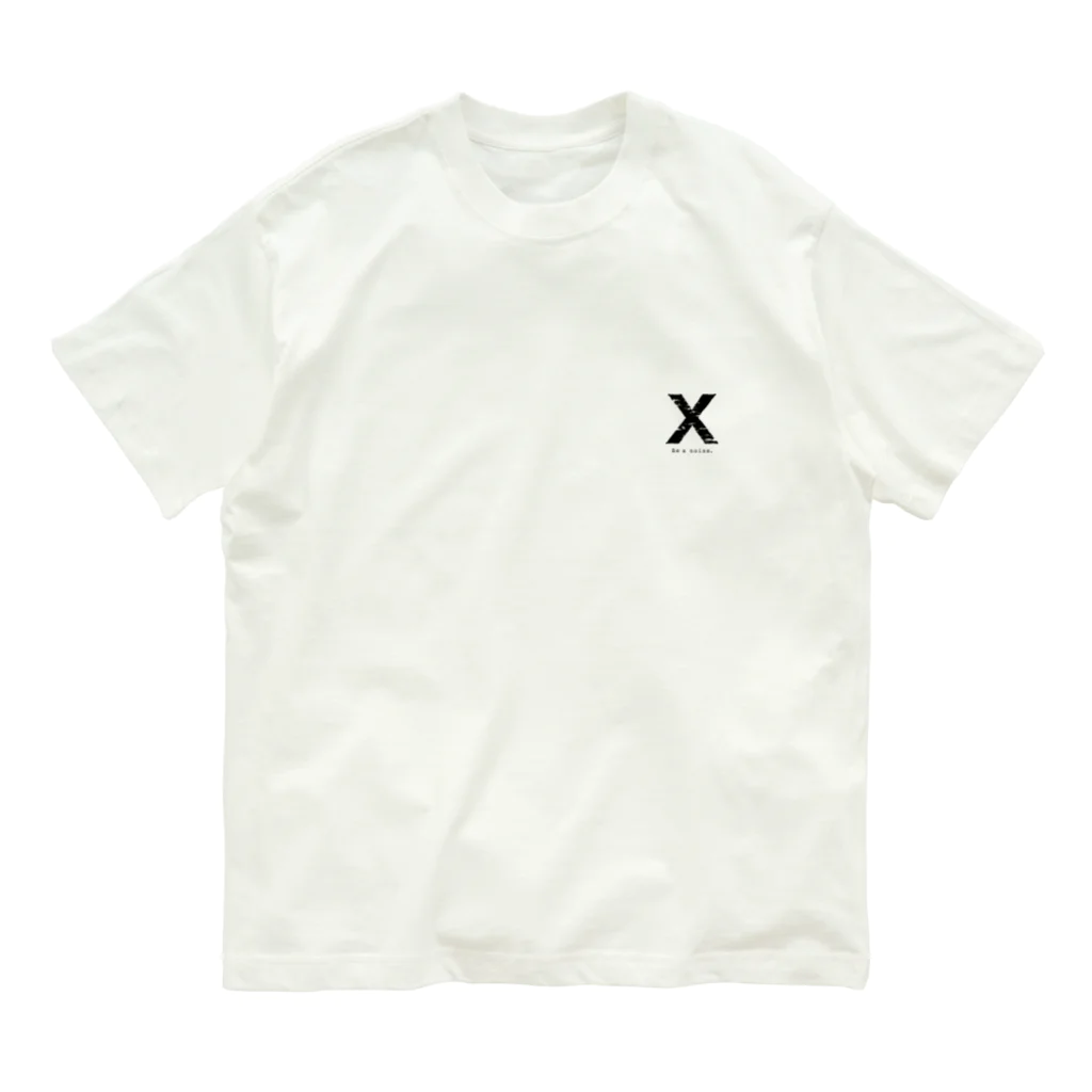 noisie_jpの【X】イニシャル × Be a noise. Organic Cotton T-Shirt