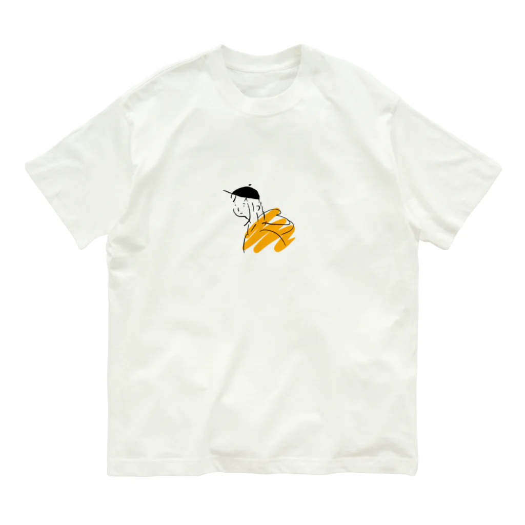 Paintingの振り向き際の女の子 オーガニックコットンTシャツ