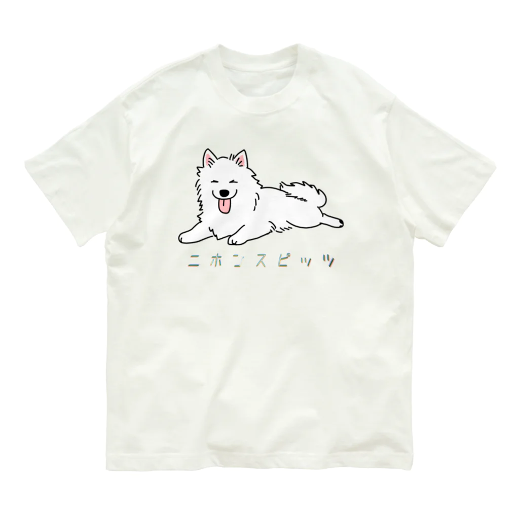 日本スピッツ　蛍のニホンスピッツ オーガニックコットンTシャツ