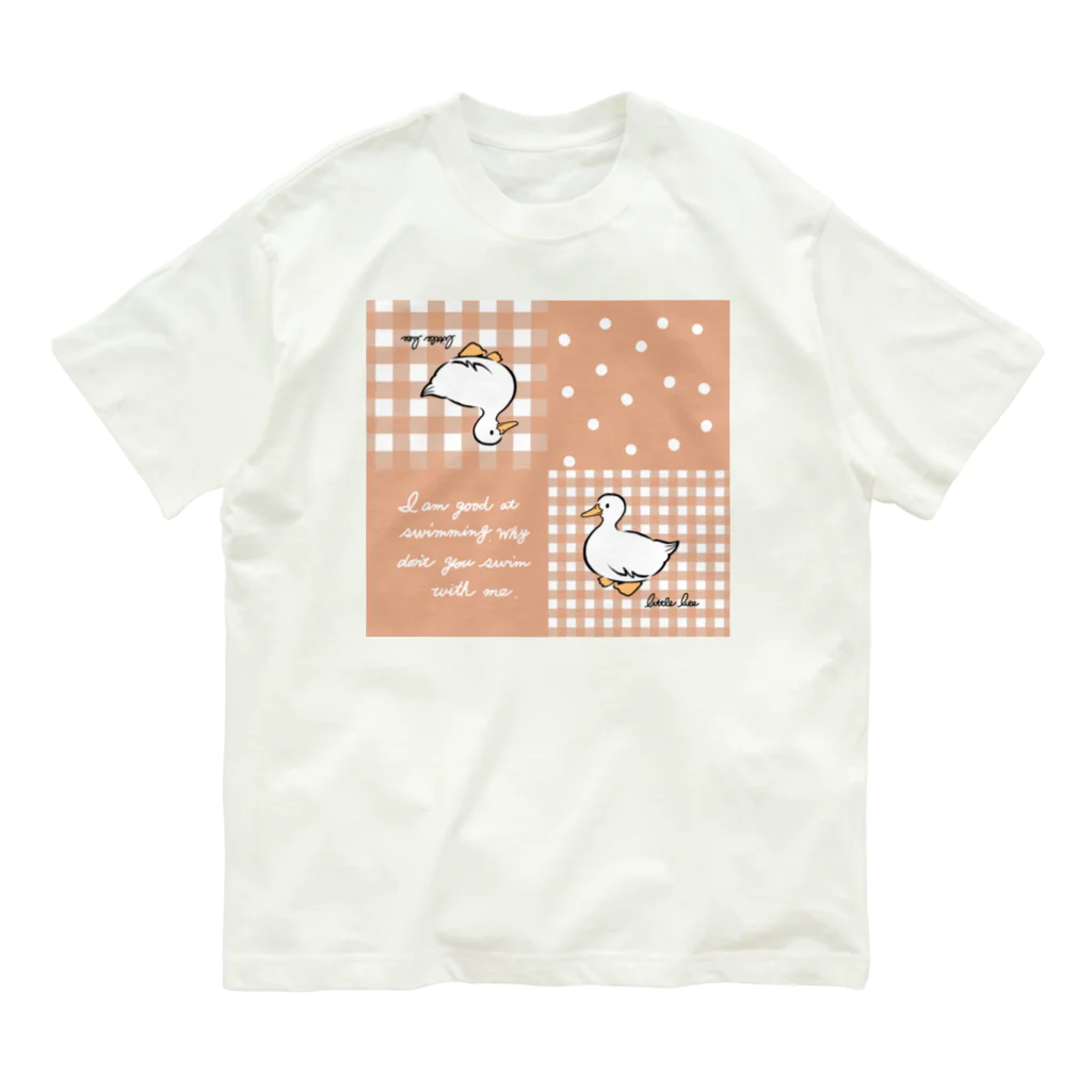 little bee リトルビーのタオル サーモタンブラー あひる アヒル duck 絵本 Organic Cotton T-Shirt