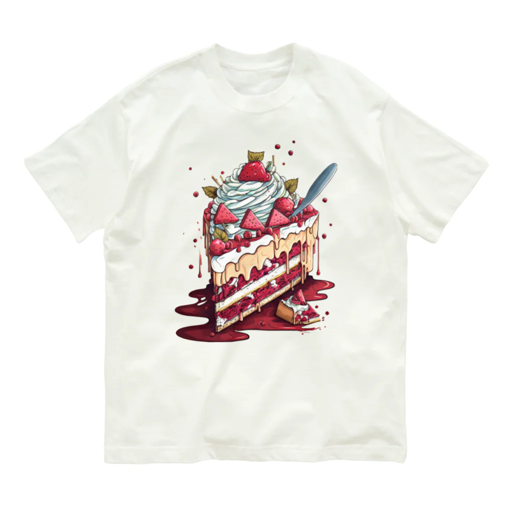 agwqの血みどろケーキ オーガニックコットンTシャツ