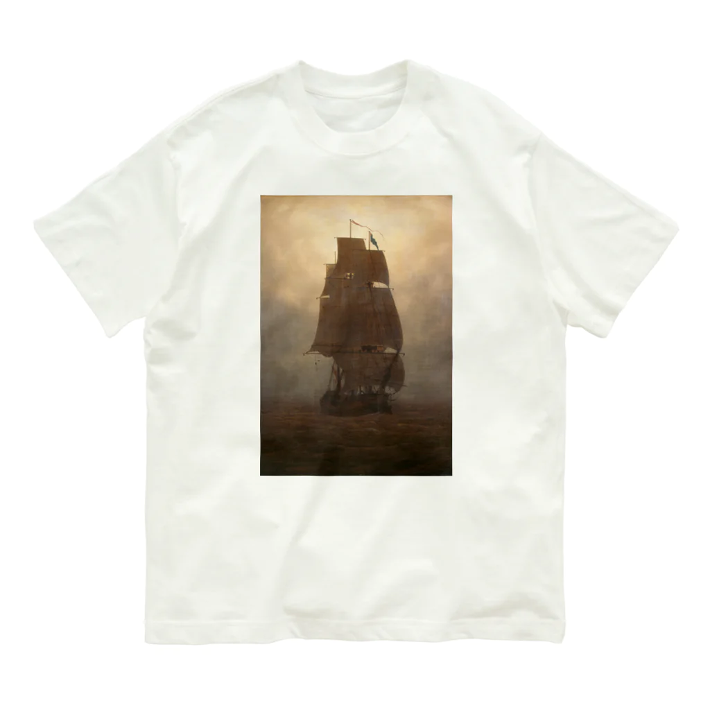 masshioのSailing ship/カスパー・ダーヴィト・フリードリヒ Organic Cotton T-Shirt