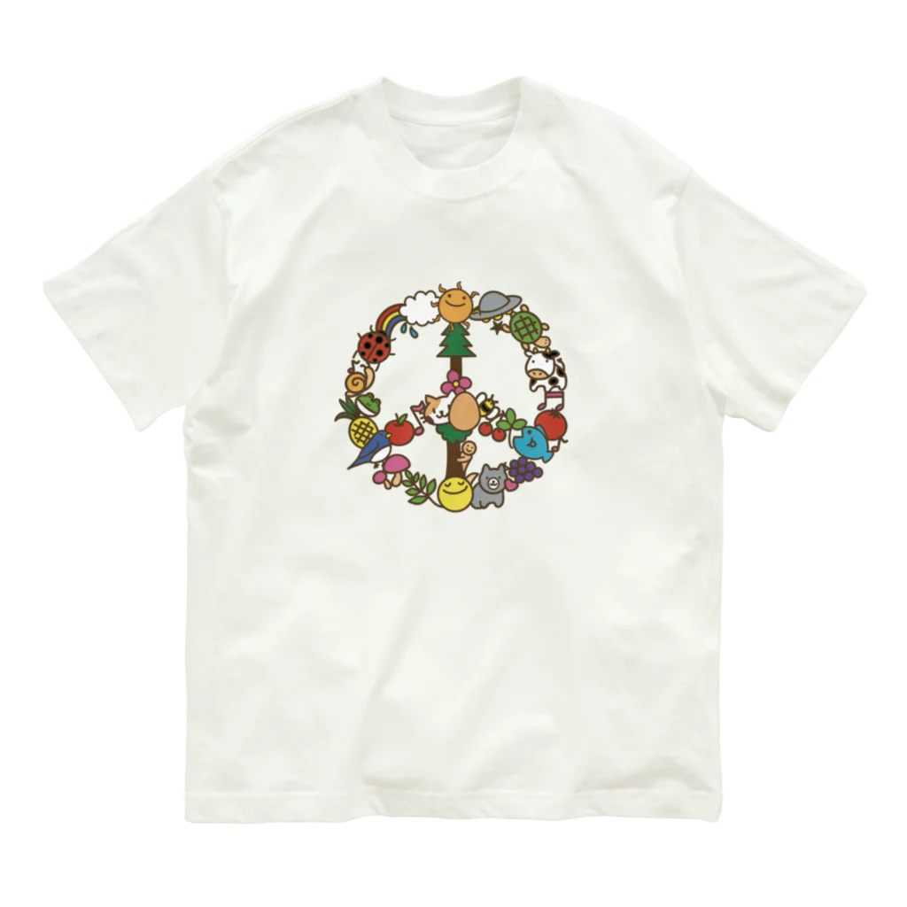 ミケタマのピースマーク Organic Cotton T-Shirt