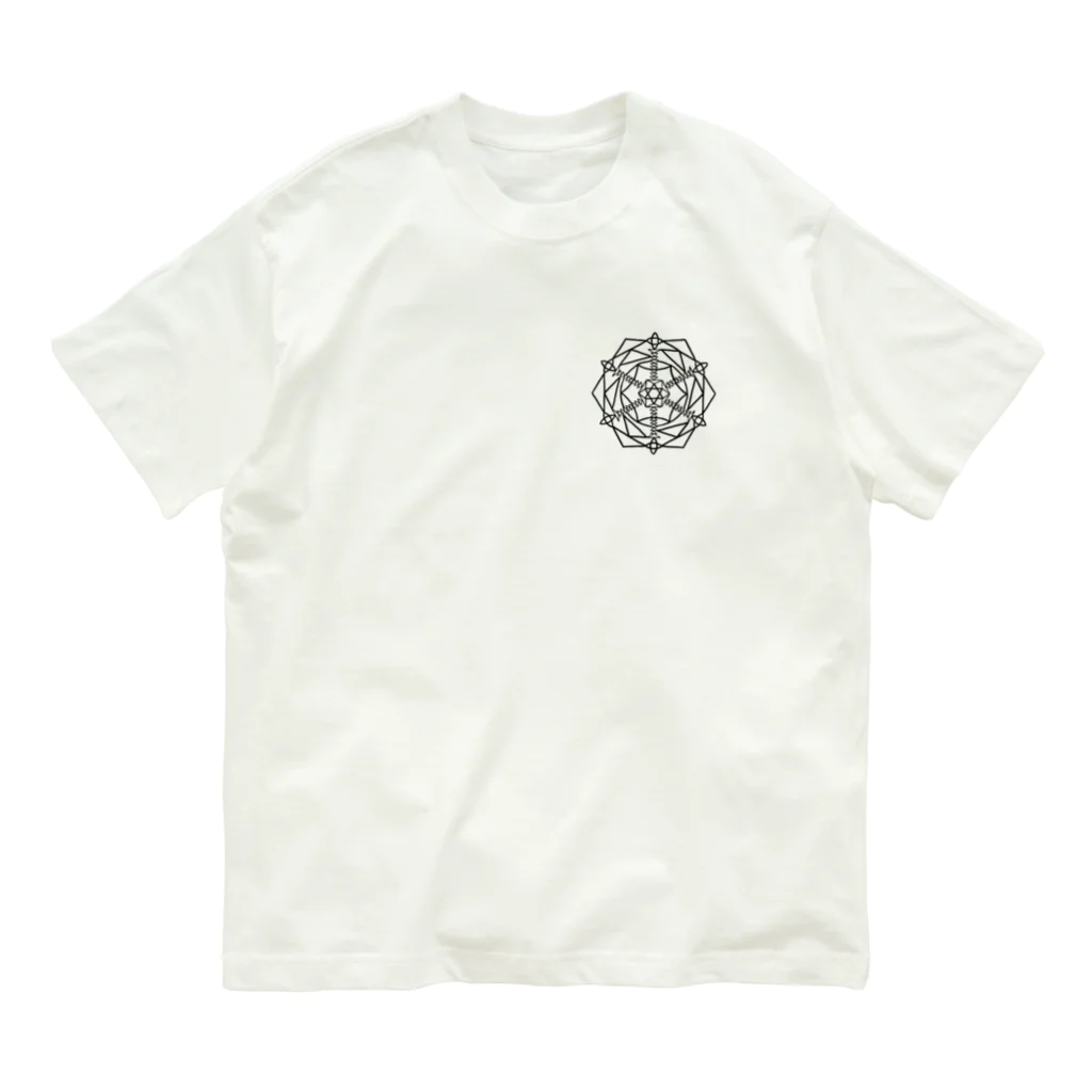 ARIGATOU-81のMANDALA•22• (B) オーガニックコットンTシャツ