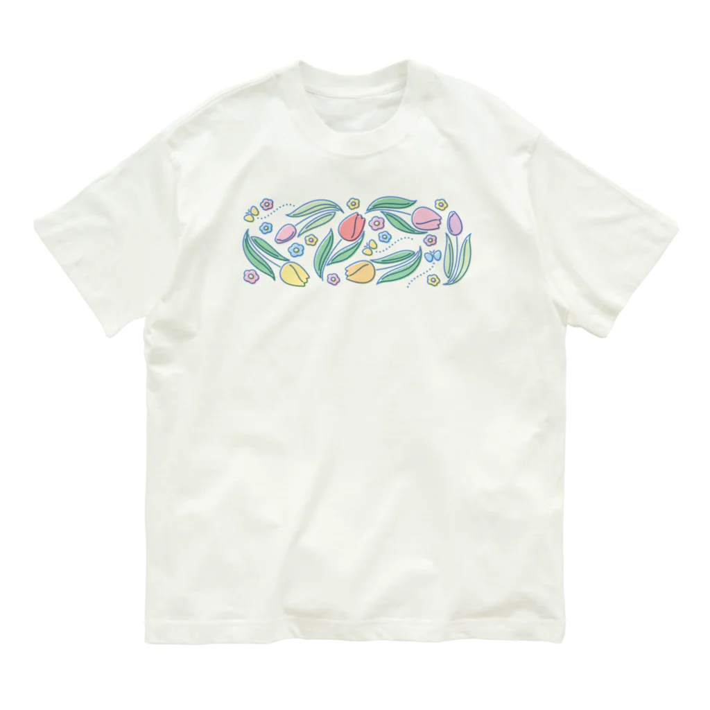 いちごちゃんのレトロプリント：チューリップ Organic Cotton T-Shirt